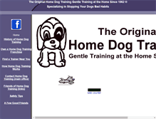 Tablet Screenshot of homedogtraining.biz